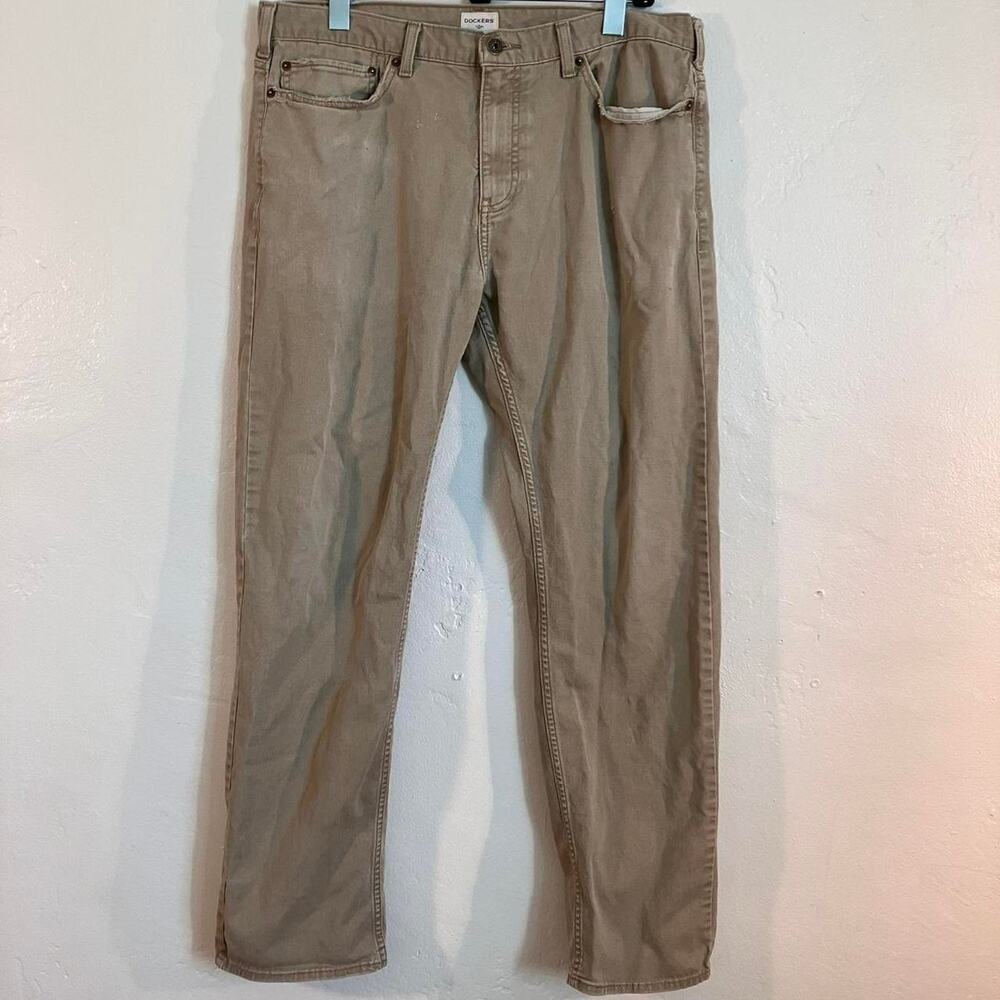 Dockers Straight‎ Fit Tan Distressed Chino Pants